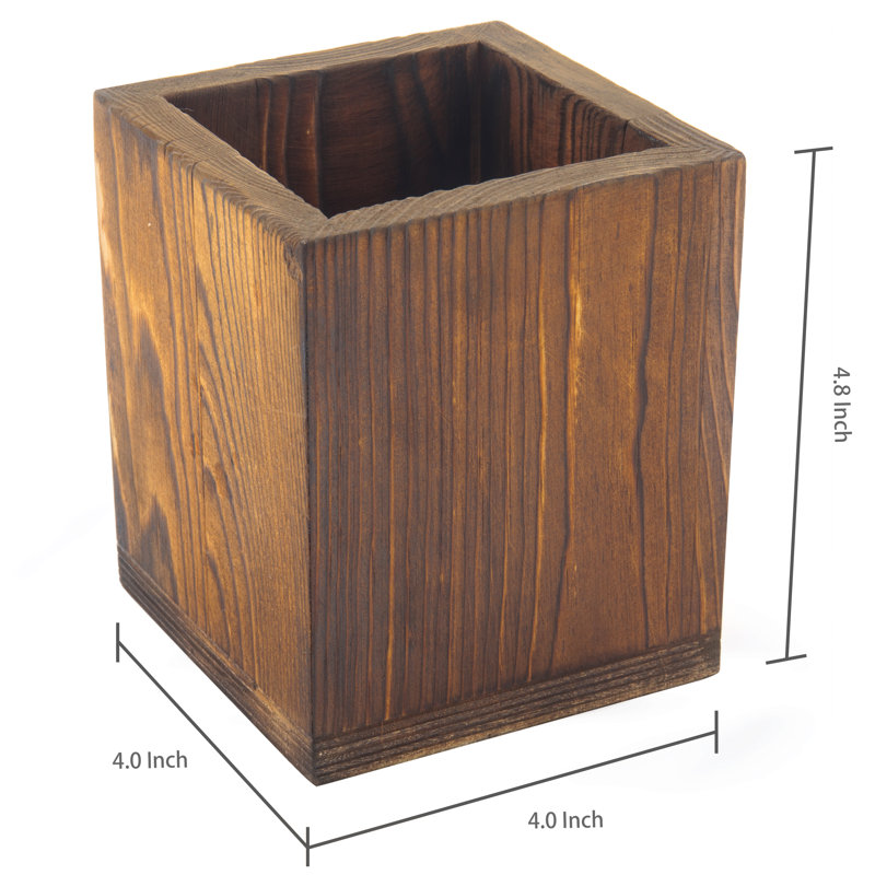 Solid Wood Desktop Stationary Pen Holders