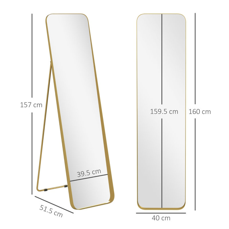 Metal Rectangle Floor Mirror