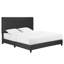 Lit plateforme tapissier gris anthracite