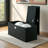 Ikeda 2-Piece Foldable Fabric Basket Set in Black, 9.94'' H X 22.89'' W X 10.03'' D-852125351-852125371