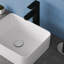 Lavabo de salle de bain vasque rectangulaire en céramique blanche