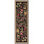 Tapis floral en laine crocheté à la main noir Kinchen-21274818