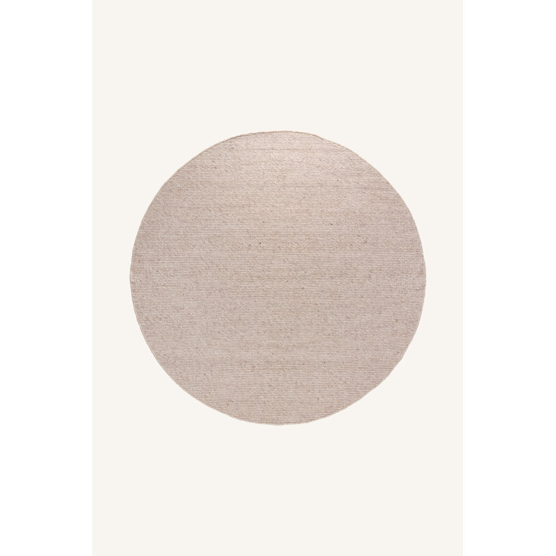 Ladeane Solid Colour Hand Woven Area Rug, Round 200cm
