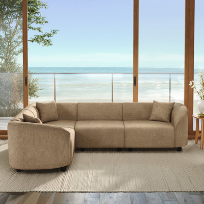 L-Shaped Curved Contemporary Sectional Sofa