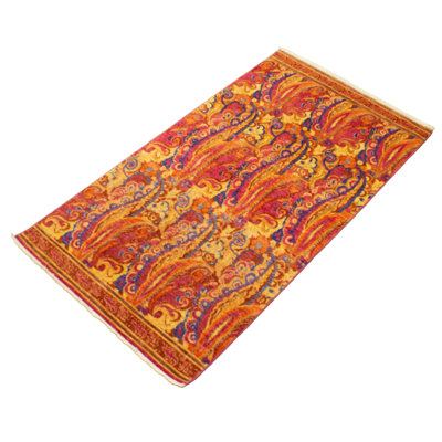 Carrina One-of-a-Kind 4' X 7'3" New Age Wool Area Rug in Orange