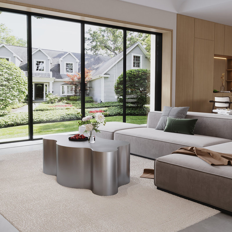 Durable Coffee & Cocktail Tables, 39.4 in Steel Modern Living Room Center