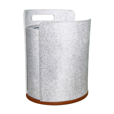 Burnished Fabric & Leather Bin