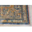 Blue Hand-Knotted Wool Faded Floral Bloom Geometric Modern Contemporary Carpet Rug-1173104637