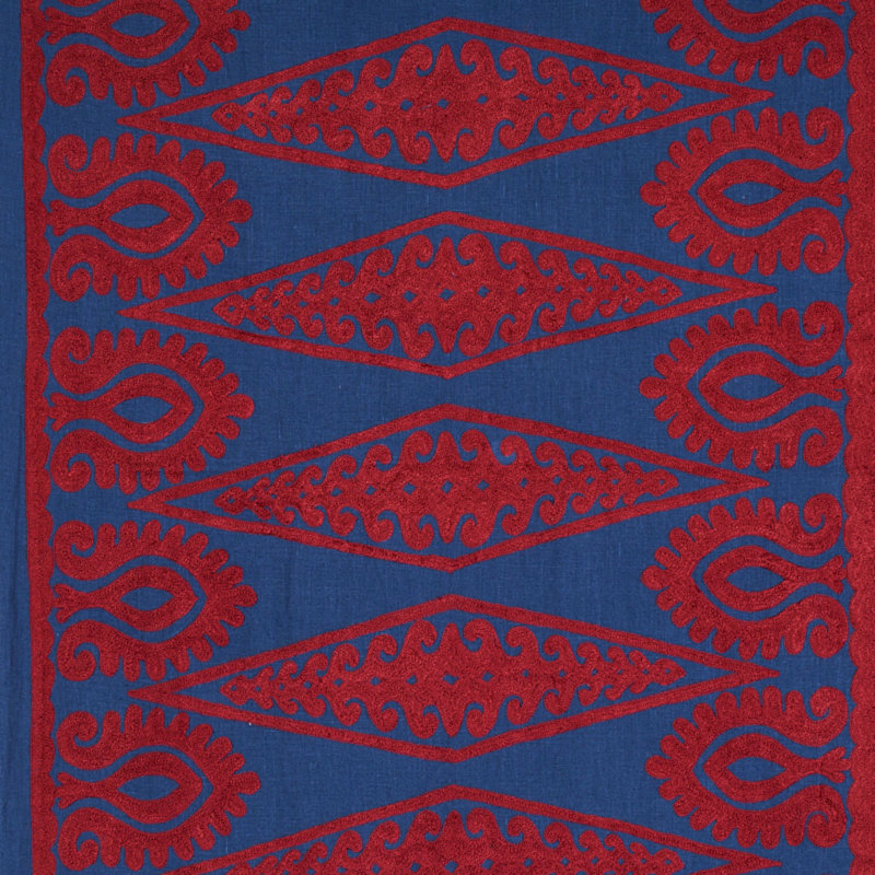 Tissu de broderie Seema, Grenat