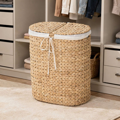 Hand Woven Laundry Hamper with Handles