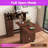Folding Dining Table And Storage Sideboard With Charging Station, Multifunctional Space-Saving Kitchen Table With Wheels-2067927733