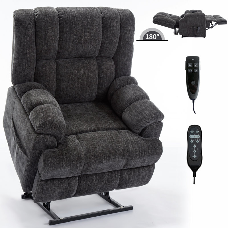 Electric Power Lift Recliner Premium Fabric Modern Design Home Comfort