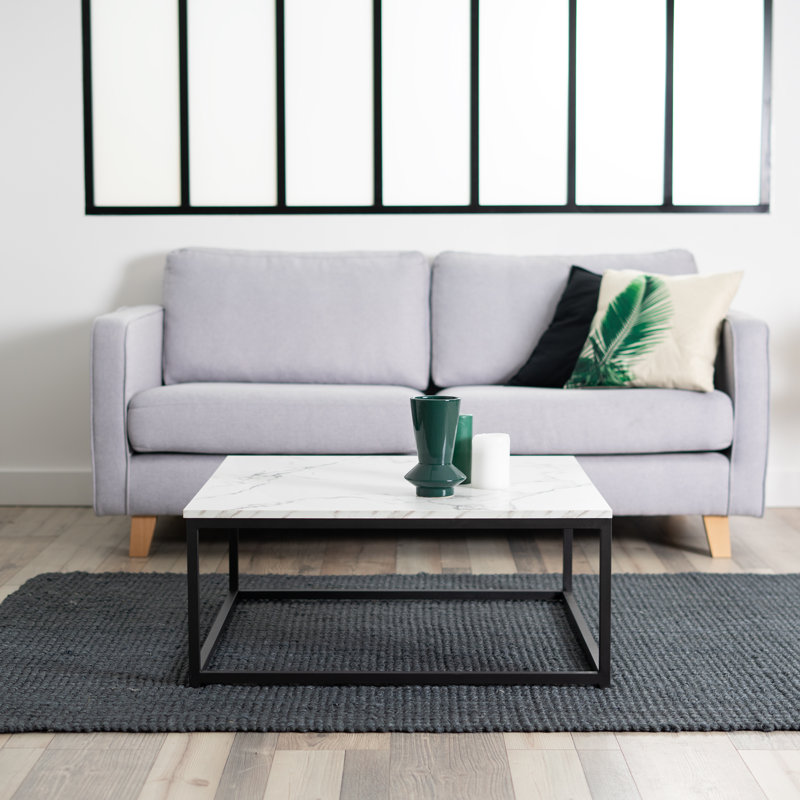 Jazmariah Frame Coffee Table, White