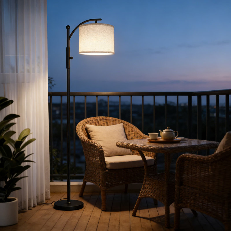 Modern Arc Floor Lamp With Stepless Dimming, Adjustable Rotating Shade & 1000 Lumen Led Bulb For Living Room, Bedroom, Or Office
