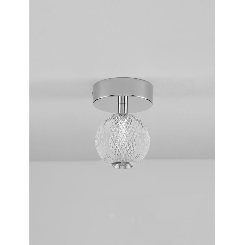 BRILLE Glass LED Semi Flush Mount