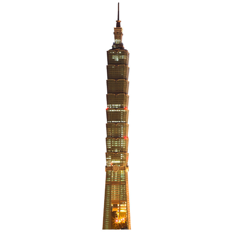 Impression de peinture humide, découpe de carton Taipei 101, Taïwan