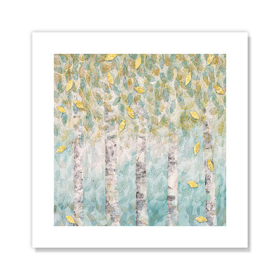Bouleau aqua doux - peinture sans cadre