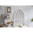 Rustic Arched Window Frame 20 X 32 Inch,  Hanging Distressed White Window Pane Wall Decor