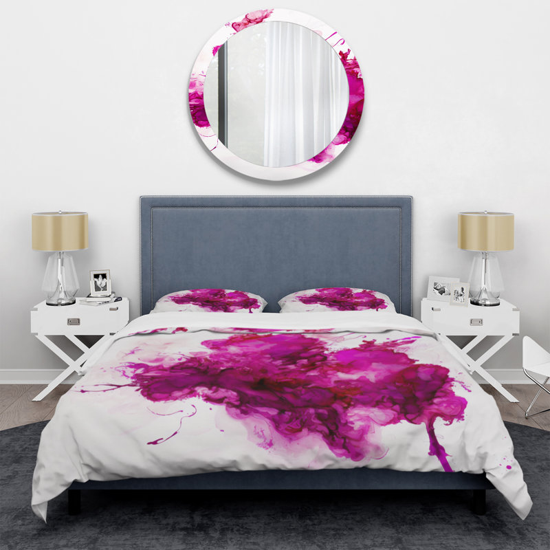 Ensemble de housse de couette en microfibre / polyester Viva Magenta Secret Wispers III