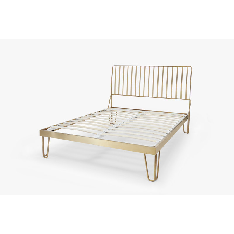 Ariss Bed, Brass, Double (4'6)