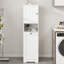 Armoire de trieur de linge inclinable à un compartiment et une porte - Blanc