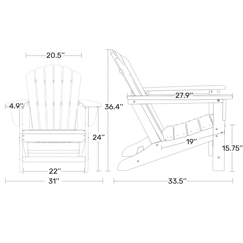  Chaise Adirondack en plastique Altura, Bleu pacifique