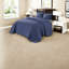 Ensemble de literie réversible en coton durable, grand bleu marine pour la maison