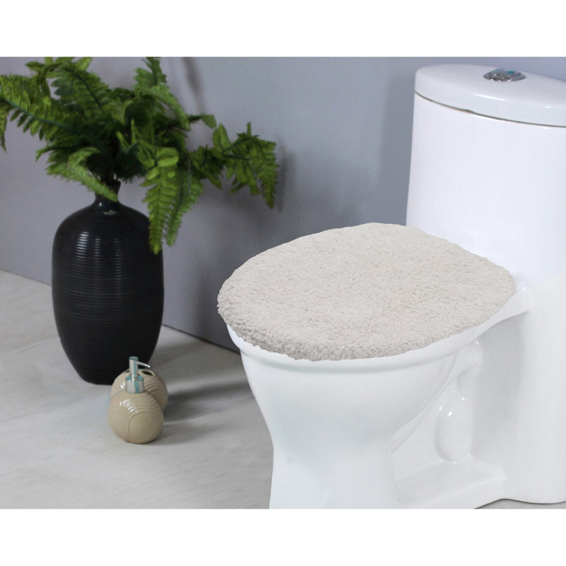 100% Cotton Toilet Lid Cover, Ivory