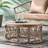 Outdoor Coffee Table In Style, Weave, 32.08"W X 24.45"D 15.68"H, Brown, 225 Lbs Weight Capacity Charming Brown Table, 24.45" D 32.08" W 15.68" H, ,
