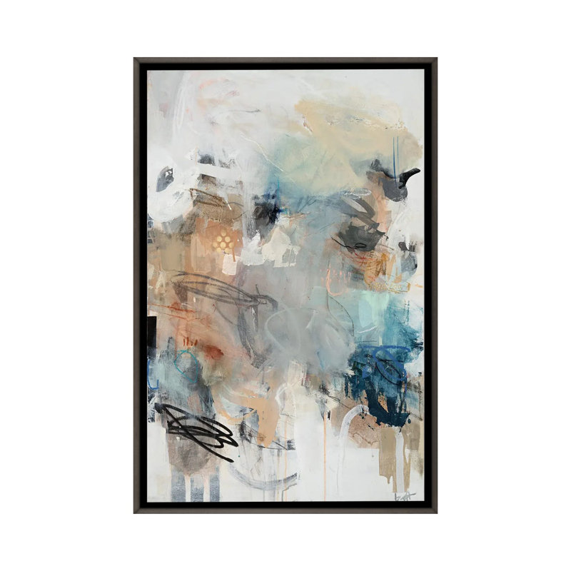 Amor Verdarero II - reproduction d'art murale - toile encadrée, H 48 po x l 32 po, Gris