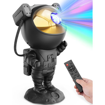 Projecteur Galaxie pour la déco de salle de jeux - Projecteur d'étoiles astronaute noir, accessoire cool pour chambre d'homme, lumière nébuleuse DEL avec télécommande, pour ados et gamers