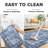 Soft Medallion Printed Rug With Non-Slip Backing Blue Area Rugs Living Room Bedroom Rugs-199295626
