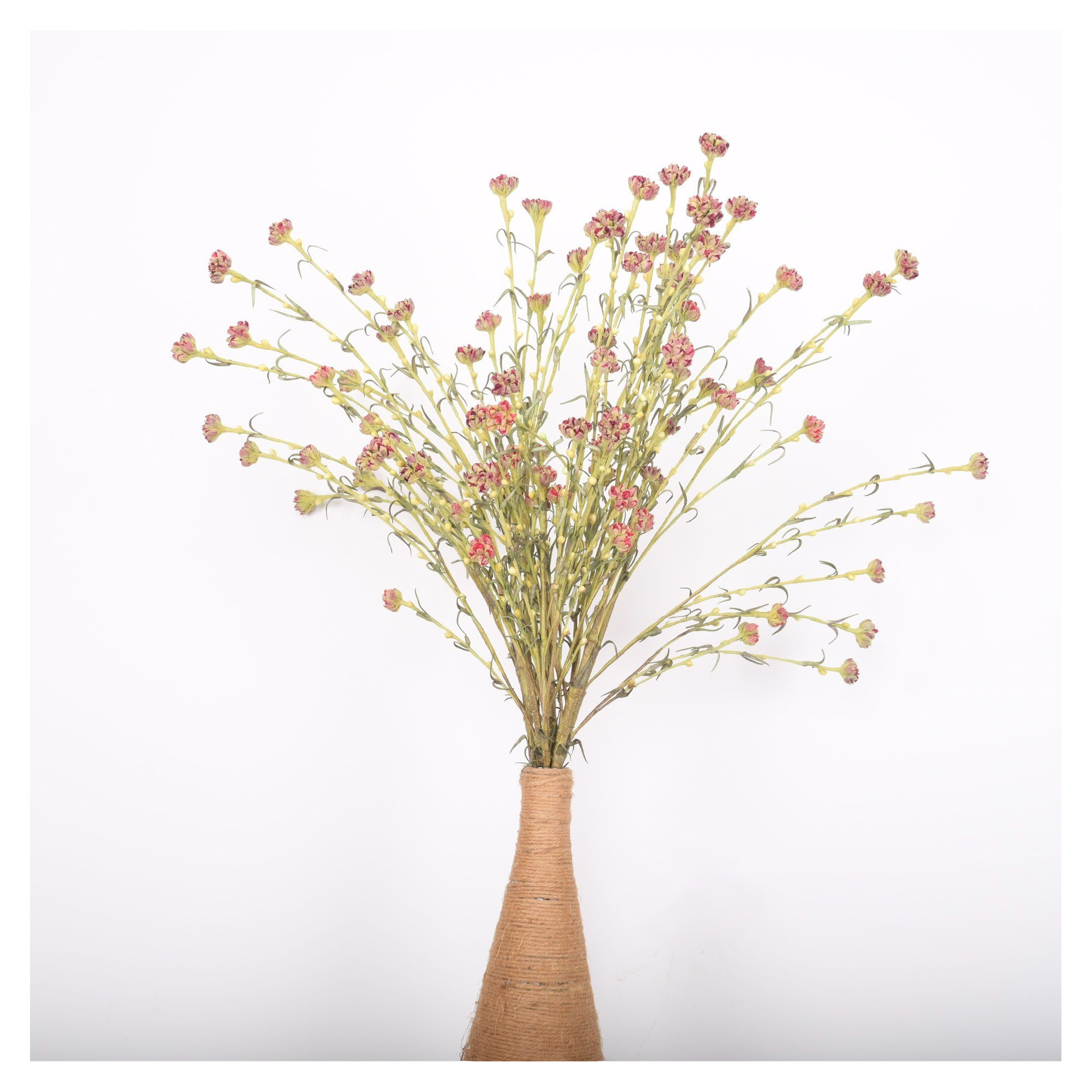 Artificial Wildflower Floral Arrangement With Long Stems For Vase Filler Table Decoration Home Decor, Red