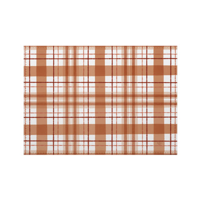 Ensemble de 4 napperons en cuir vegan rouille