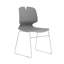 Ensemble de chaises de bureau modernes empilables avec design ergonomique gris-2028946435