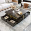 Table basse moderne carrée avec rangement à 4 tiroirs-672601574