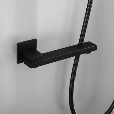 Luxury Rain Mixer Shower - 10" Square Bathroom In Brushed Nickel 10 Inch Rainfall