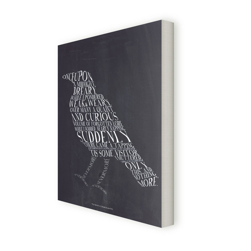 Edgar Allan Poe - Wrapped Canvas Print, 45 cm H x 30 cm W x 5 cm D