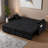 3 In 1 Convertible Sleeper Sofa Bed With Reclining Backrest, Pillows And Side Pockets-587081247