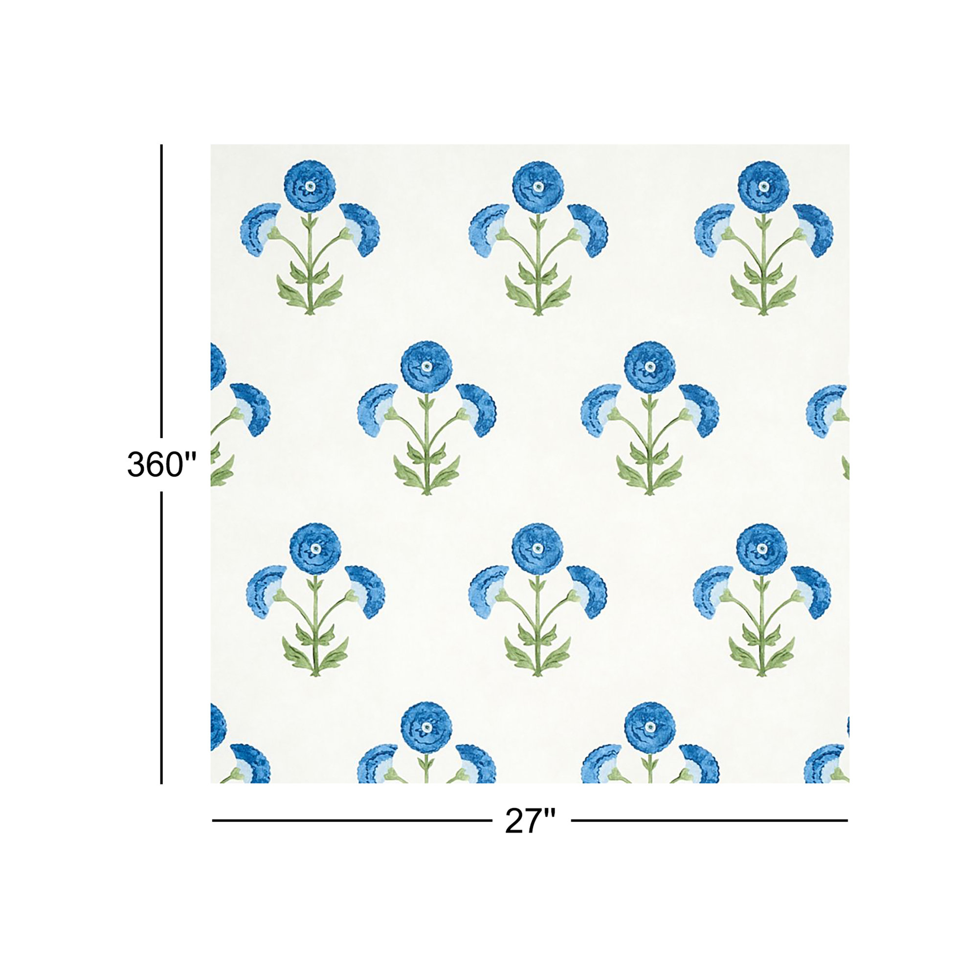 Saranda Flower Wallpaper, Royal