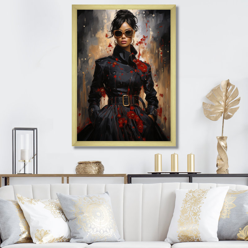 Sagitta " Red Fashion Finest ", Gold Picture Framed, 20" H x 12" W x 1" D