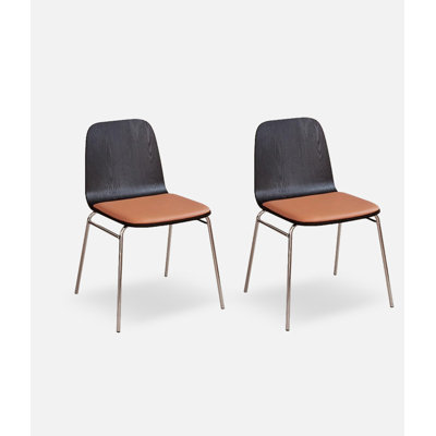 Modern Casual Upholstered Saddle Leather Backrest Chair