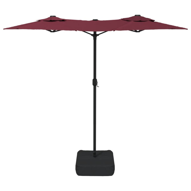 Double-Head Garden Parasol 316x240 cm, Bordeaux Red