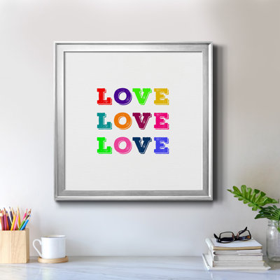«Love Love Love», art textuel sur toile