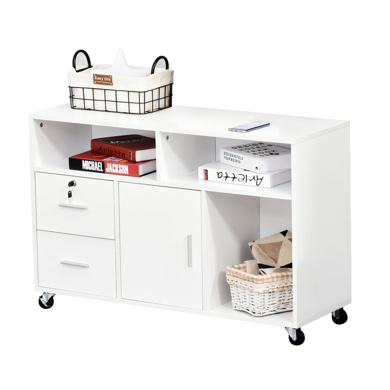 Printer Stand Home Office Mobile Cabinet With Caster Wheels