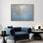 Art mural sur toile bleu texturé éthéré