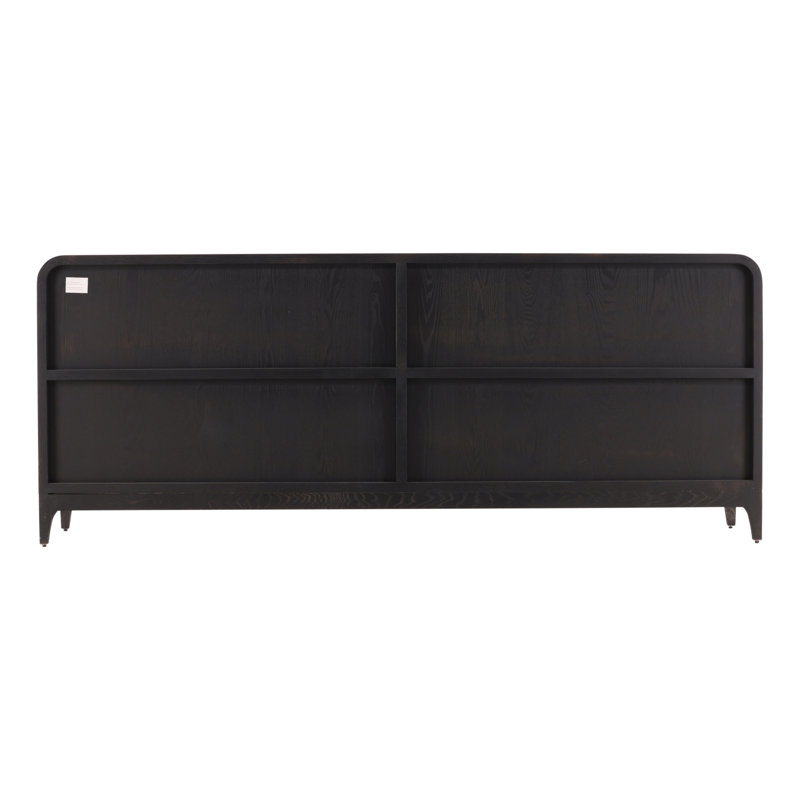 Furniture Classics Avora Chocolate Oak Glass Sideboard Buffet