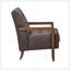 Chaise d'appoint capitonnée exquise avec finition noyer et revêtement de qualité supérieure-973972510