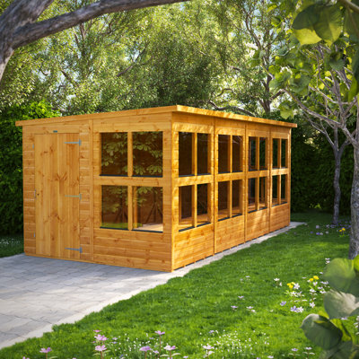 Powersheds 16 x 8ft Timber Tongue & Groove Pent Potting Shed
