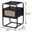 Table d'appoint noire avec plateau en verre